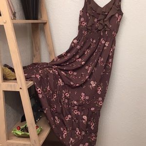 Mauve Floral maxi